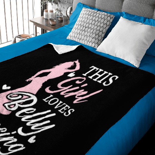 This Girl Loves Belly Dancing Shimmy Belly Dancer Baby Blankets