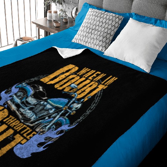 Motorcyclist Chopper Supermoto Cross Baby Blankets