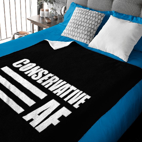 CONSERVATIVE AF Republican Support Anti Liberal Baby Blankets