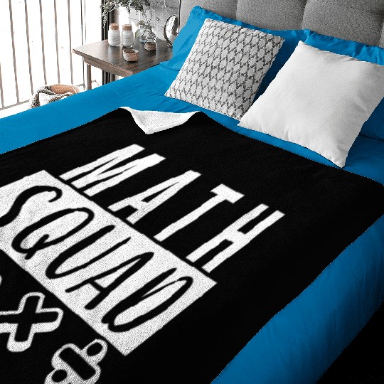 Math Squad Math Teacher School Mathematic Baby Blankets