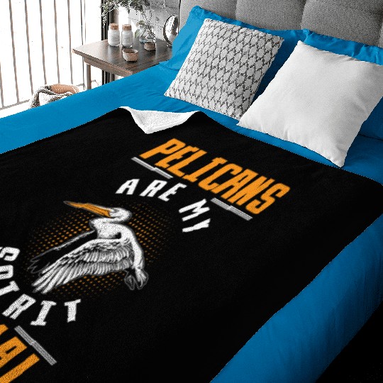 Pelican Quote Birdwatching Animal Lover Baby Blankets