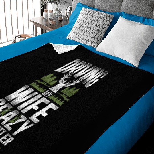 Buck Deer Hunting Hunter Wife Baby Blankets
