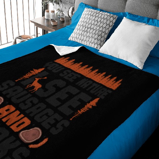 Buck Deer Hunting Hunter Bbq Baby Blankets