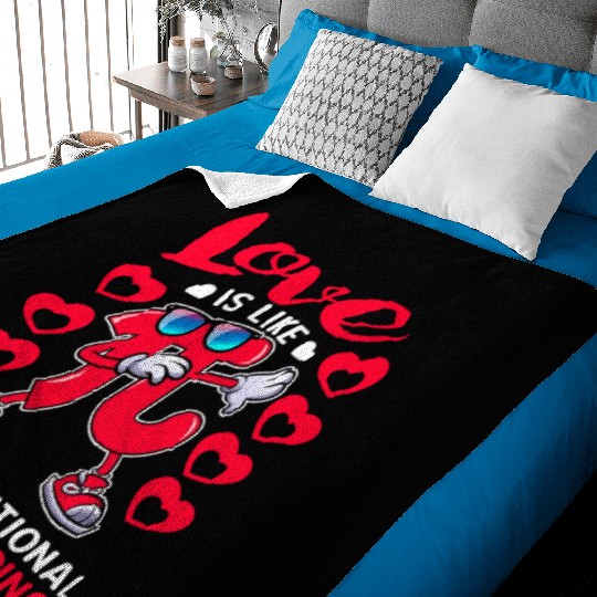 Love is Like PI Valentines Day Baby Blankets