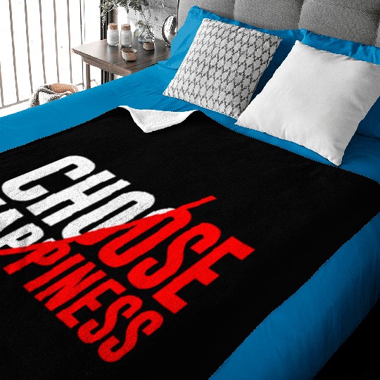 Choose Happiness Baby Blankets