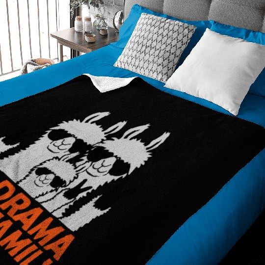 No Drama Llama Family Baby Blankets