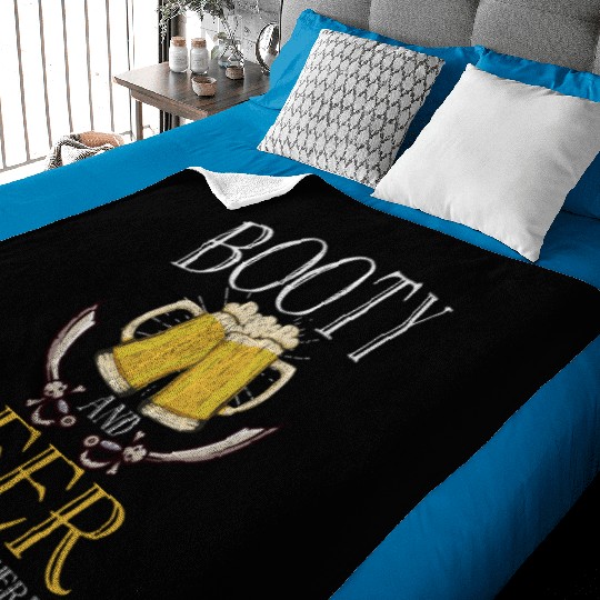 Beer Lover Pirate Pirate Ship Pirate Captain Baby Blankets