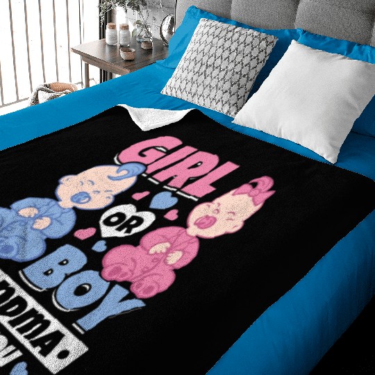 Girl Or Boy Grandma Loves You - Newborn Baby Baby Blankets