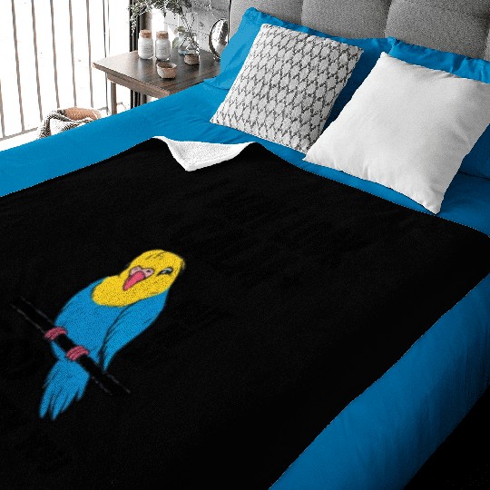I May Look Calm Parrot Bird Budgerigar Funny Baby Blankets