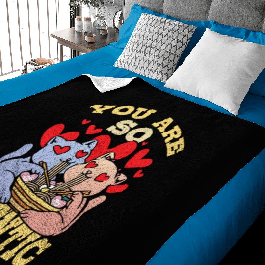 You Are So Ramentic | Ramen Lover Baby Blankets | Ramen