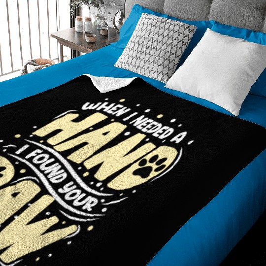 When I Needed a Hand Cat Lover Kitty Cats Mom Dad Baby Blankets