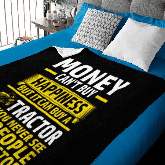 Tractor Farmer Funny Money Happiness Baby Blankets