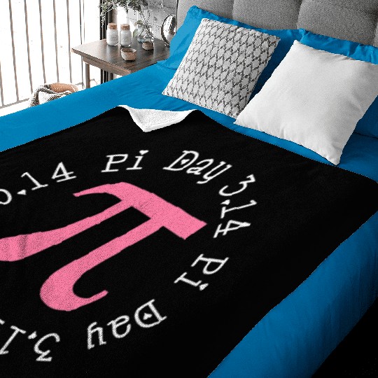 Pi Day Math Graphic Women and Girls Pi Symbol Pink Baby Blankets