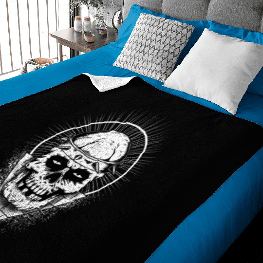 Bull Skull Baby Blankets