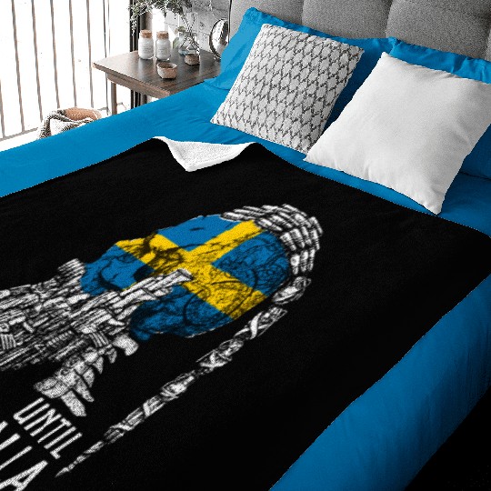 Sweden, Swedish Flag, Till Valhalla, Viking Baby Blankets