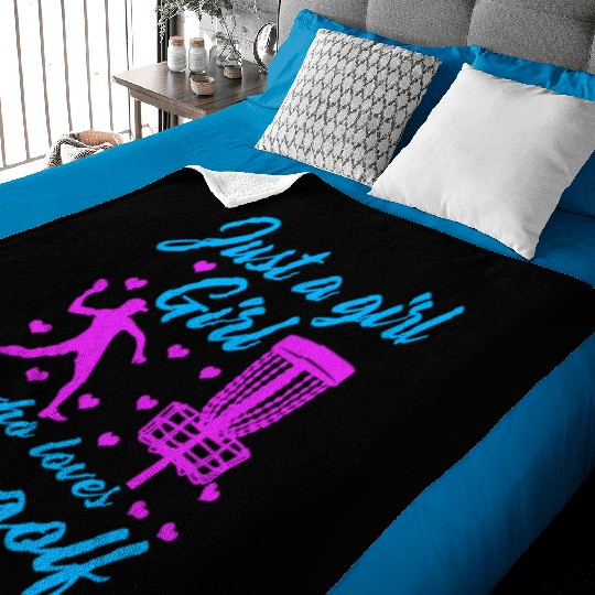 Girl Who Loves Disc Golf Vintage Ultimate Frisbee Baby Blankets