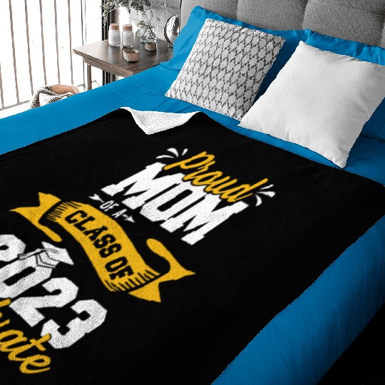 Proud mom of a Class of 2023 Graduate Baby Blankets