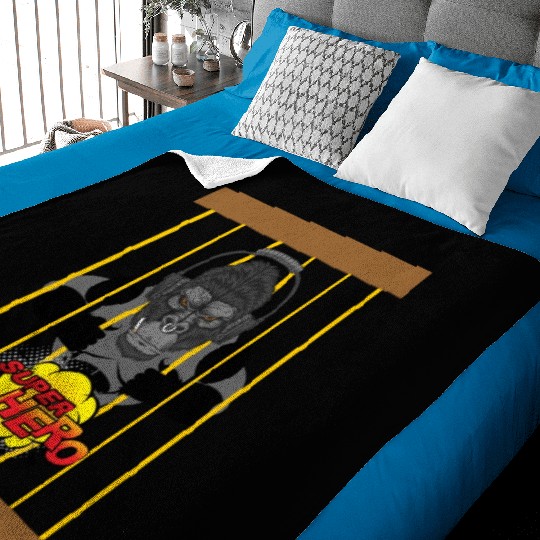 monkey super hero Baby Blankets