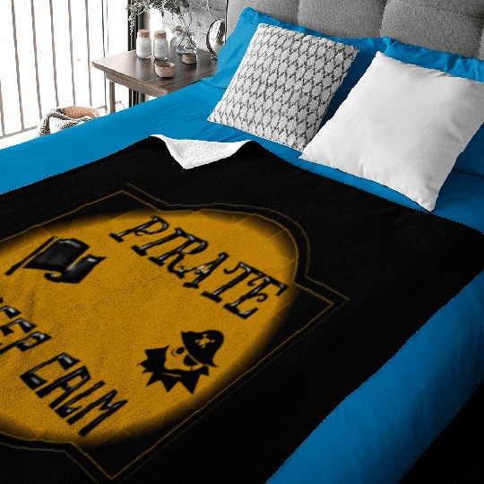 Pirate keep calm Baby Blankets