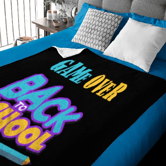 Game Over Back To School Baby Blankets