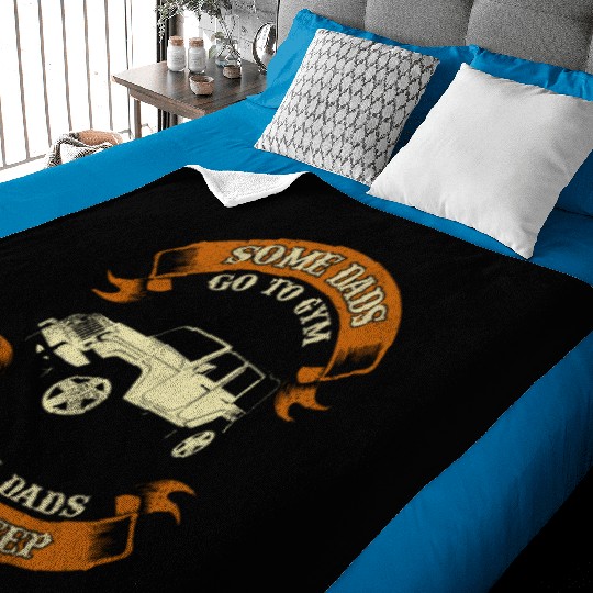 Some dads jeep marge Baby Blankets