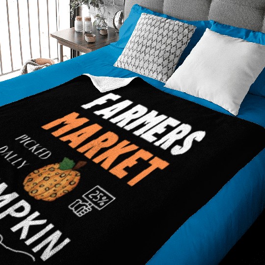 Farmers Market Pumpkin Baby Blankets