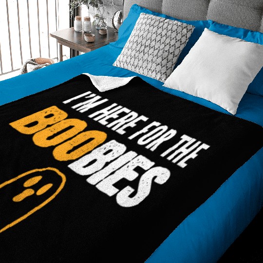 Here for BOObies Funny Person Gift Baby Blankets