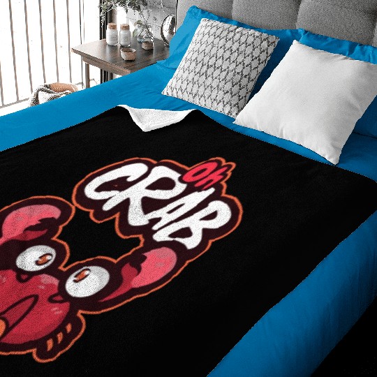 Oh Crab! Surprised Cool Crab Baby Blankets
