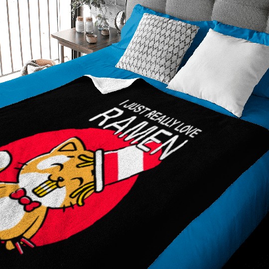 Cat Ramen Lover I Just really love Ramen Baby Blankets