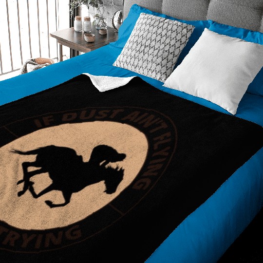 Barrel Racer Rodeo Racing Horse Riding Race Funny Baby Blankets