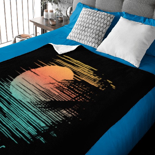 Artistic Saint Kitts Palm Tree Vacation Souvenir Baby Blankets