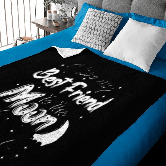 I love my best friend to the moon and back Baby Blankets