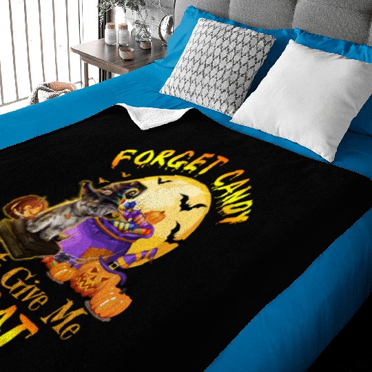 Forget Candy Just Give Me A Cat Baby Blankets