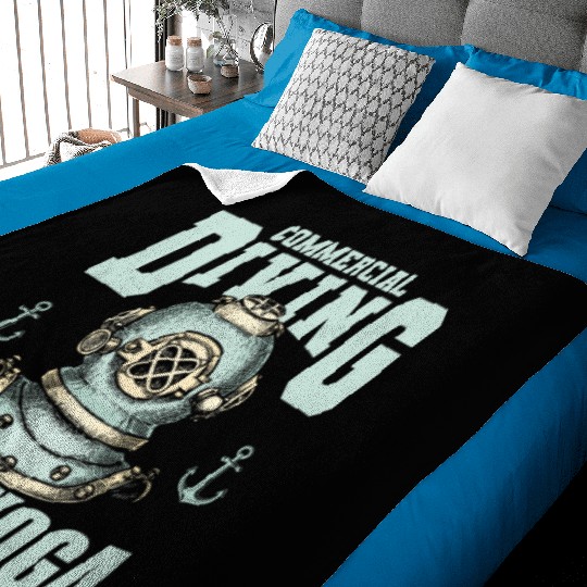 Scuba Diving Diver Baby Blankets