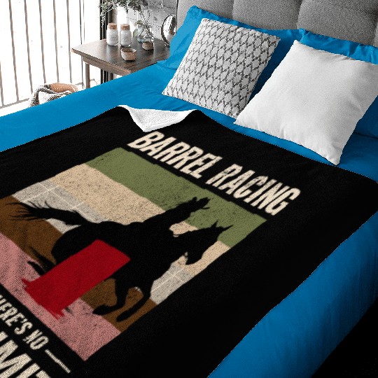 Barrel Racer Rodeo Racing Horse Riding Race Funny Baby Blankets