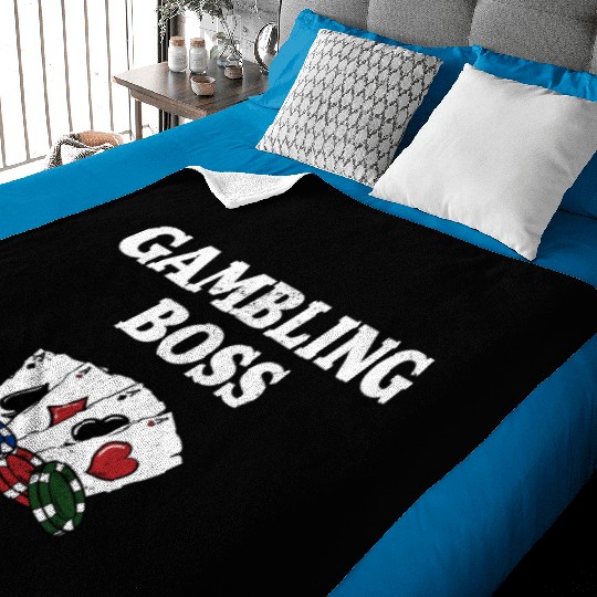 Gambling Boss Casino Poker Gaming Place Poker Baby Blankets