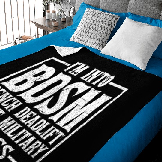 Im Into BDSM Bench Squat Deadlift Military Press12 Baby Blankets