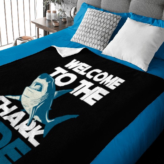Great White Shark Shark Fin Sailing Tiger Shark Baby Blankets