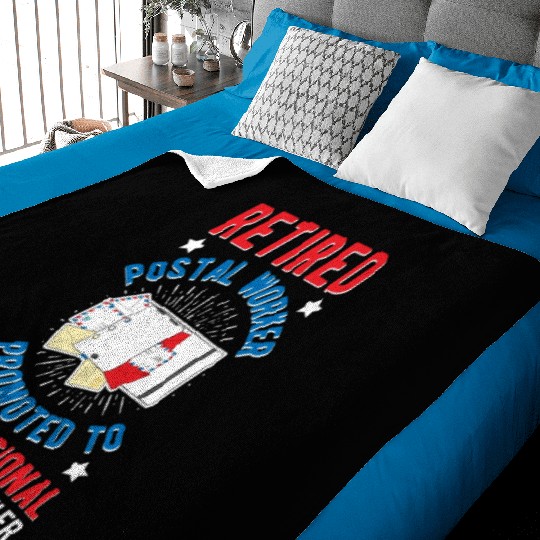 Retired Postal Worker Grandma Retirement Mail Lady Baby Blankets