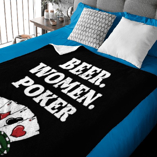 Beer Women Poker Casino Gambler Gambling Bettor Baby Blankets