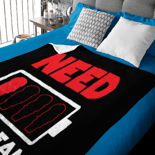 Ice Cream Battery Cone Need Ice Baby Blankets