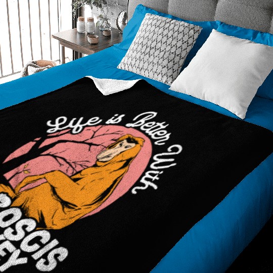 Life Is Better With Proboscis Monkey Ape Zookeeper Baby Blankets