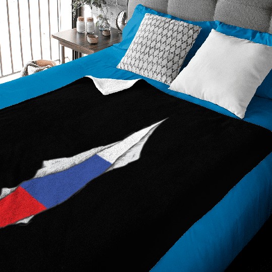 Russia flag proud Russian Baby Blankets