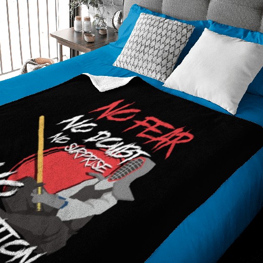 Fighter Katana Martial Arts Sword Baby Blankets