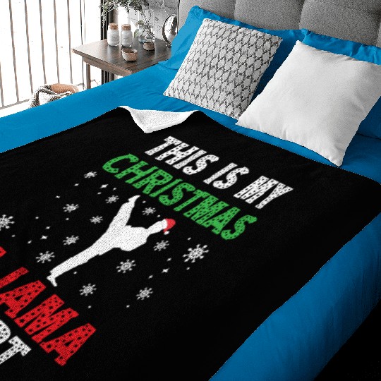 Christmas Funny Karate Pajama Xmas Holiday Gift Baby Blankets