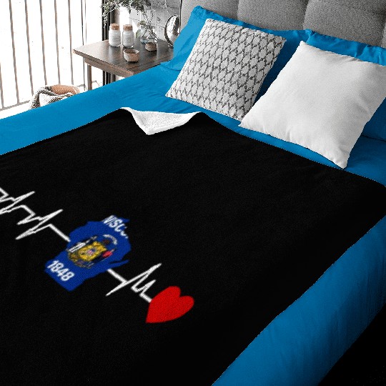Wisconsin Heartbeat Gift Baby Blankets