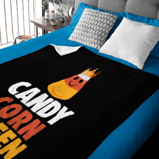 Candy Corn Queen Halloween Trick Or Treat Baby Blankets
