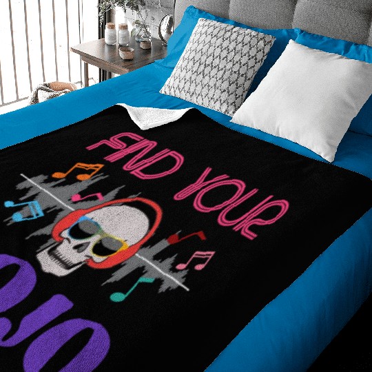 Find Your Mojo Colorful Violet Pink Retro Font Baby Blankets