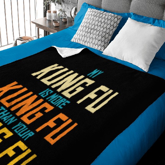 My Kung Fu Is More Kung Fu Than Yours Baby Blankets