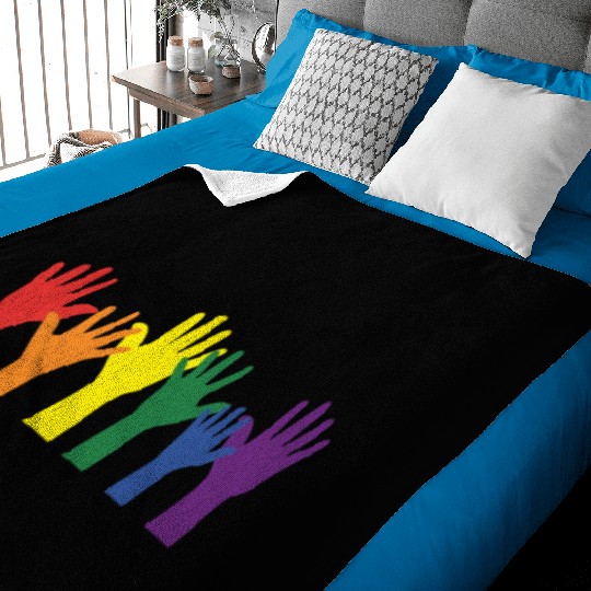 Lgbtq Gay Pride Month Rainbow Love Is Love Baby Blankets